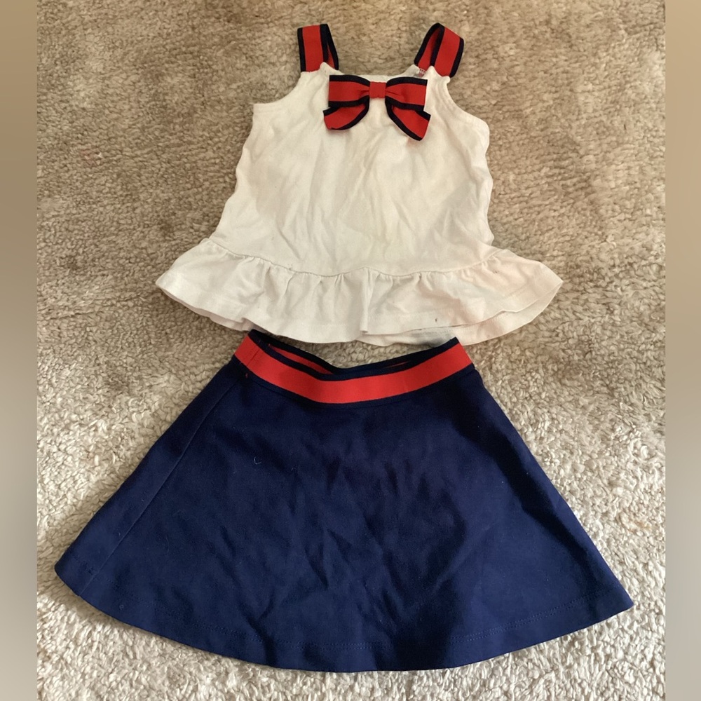 Janie and Jack red white blue outfit 18-24 months
